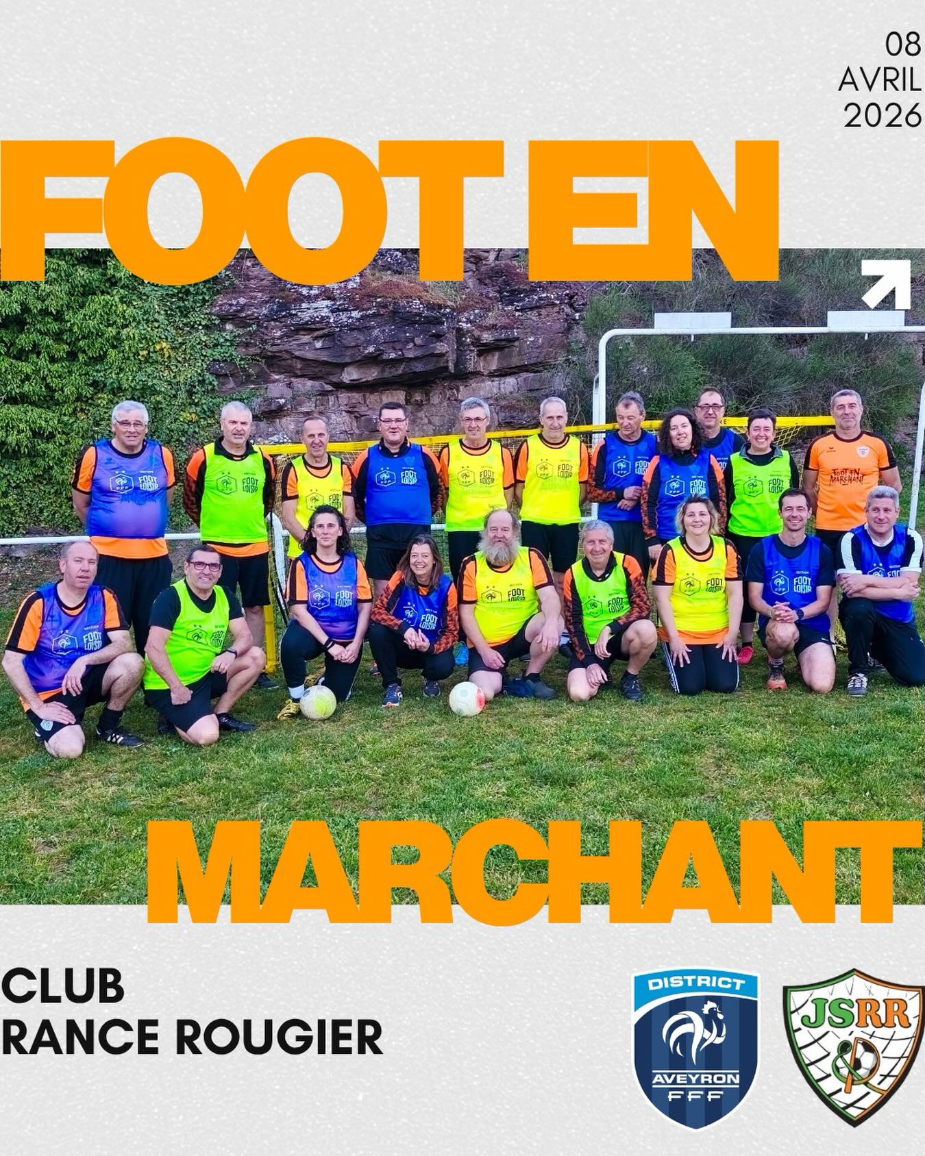Section Foot en Marchant du club de Rance Rougier avec la dotation FFF